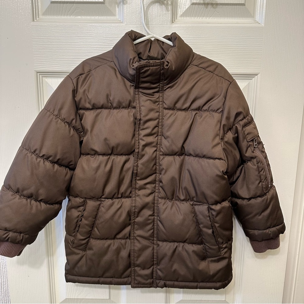 Crazy 8 Boys Brown Puffer Jacket Size XS 4